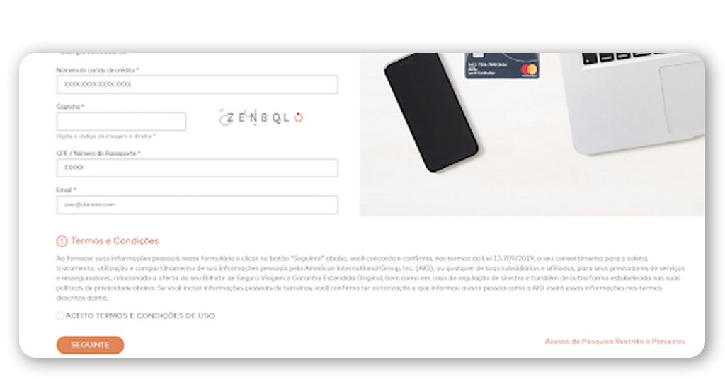 Seguro viagem gratuito