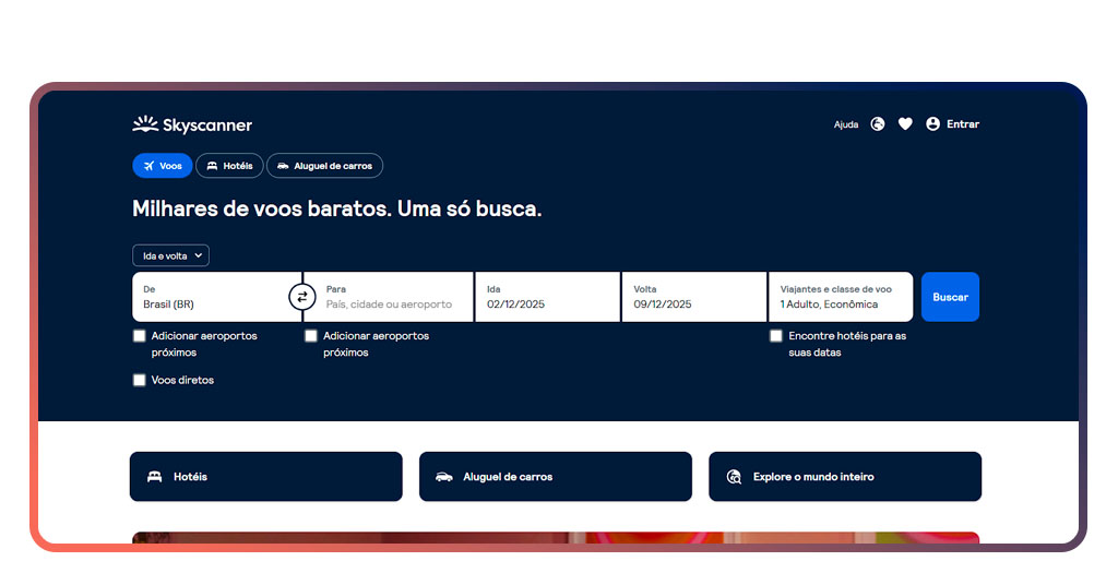 Passagens relâmpago para a Europa