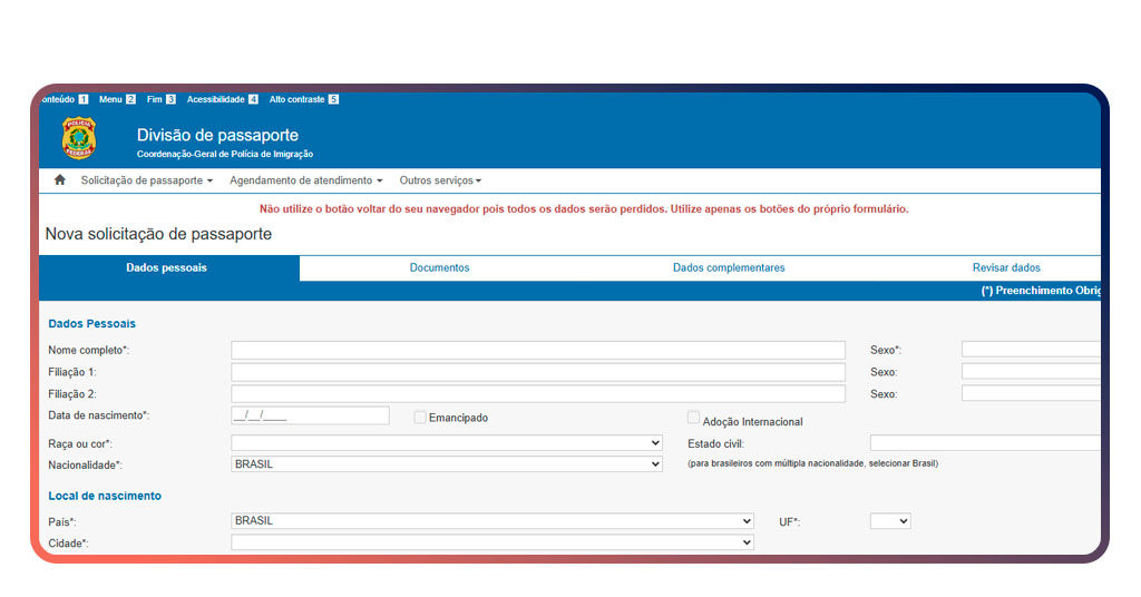 Emitir o passaporte digital