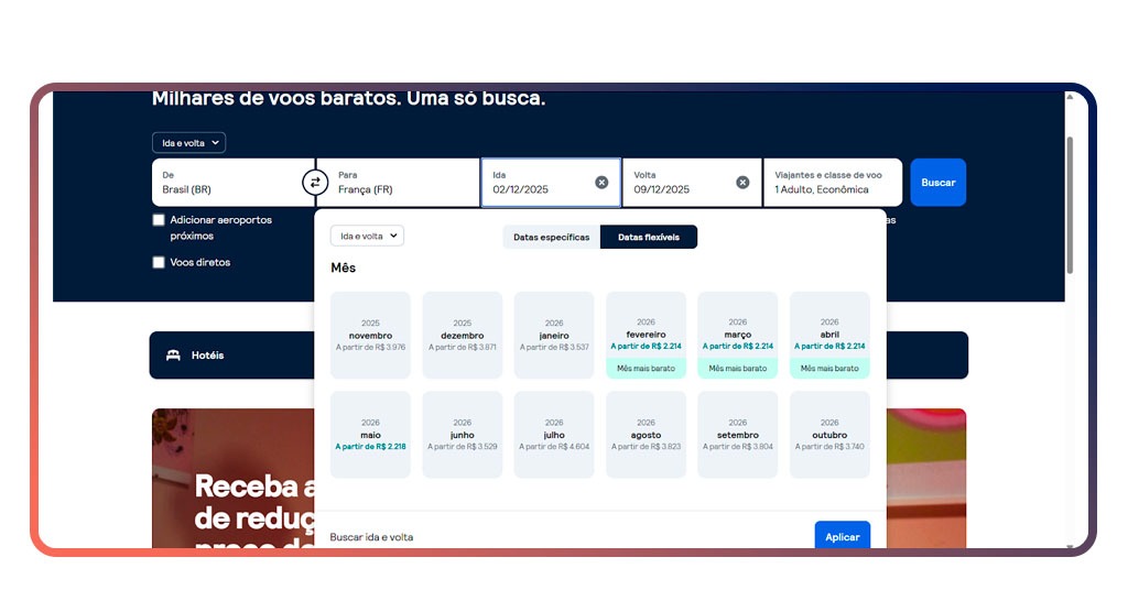 Passagens relâmpago para a Europa