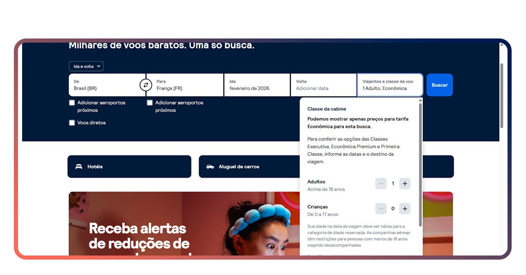 Passagens relâmpago para a Europa