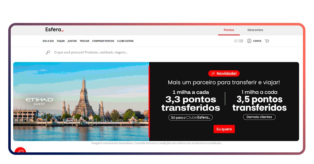 Acumular pontos com compras online