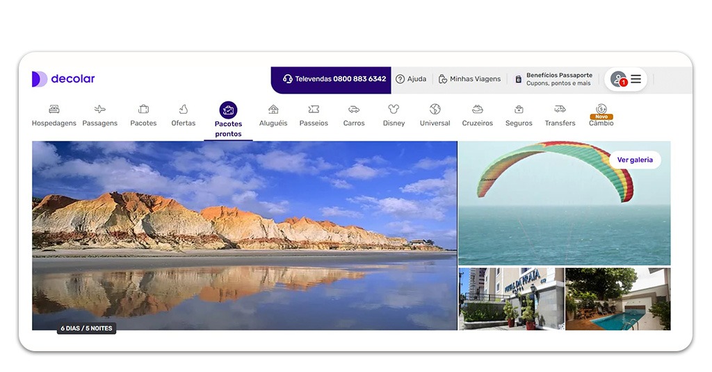 Pacote completo para Fortaleza