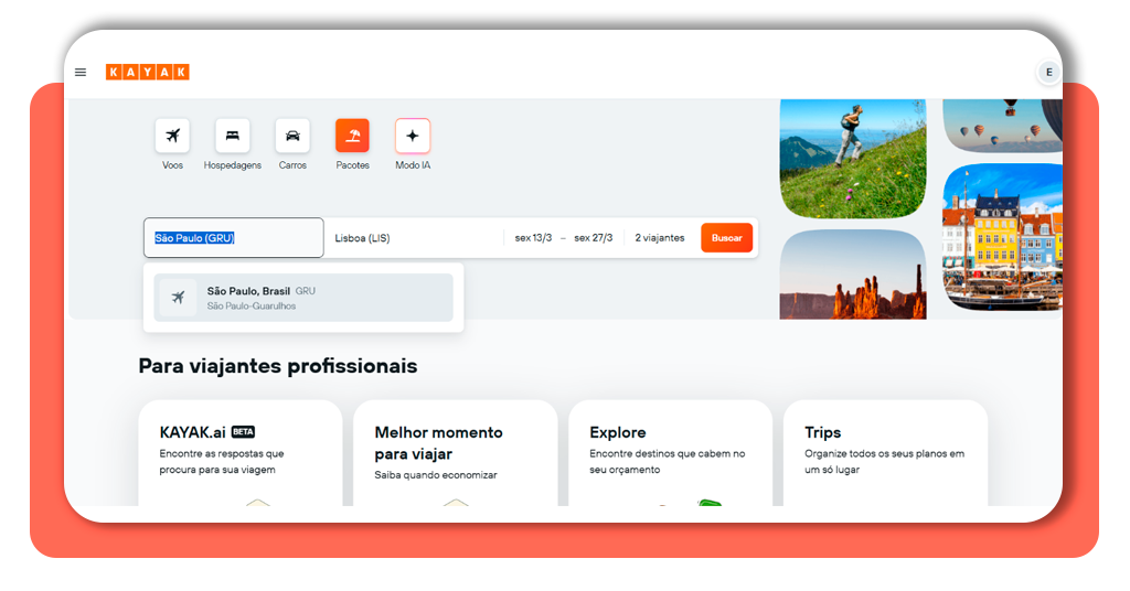 Pacotes de viagem na KAYAK