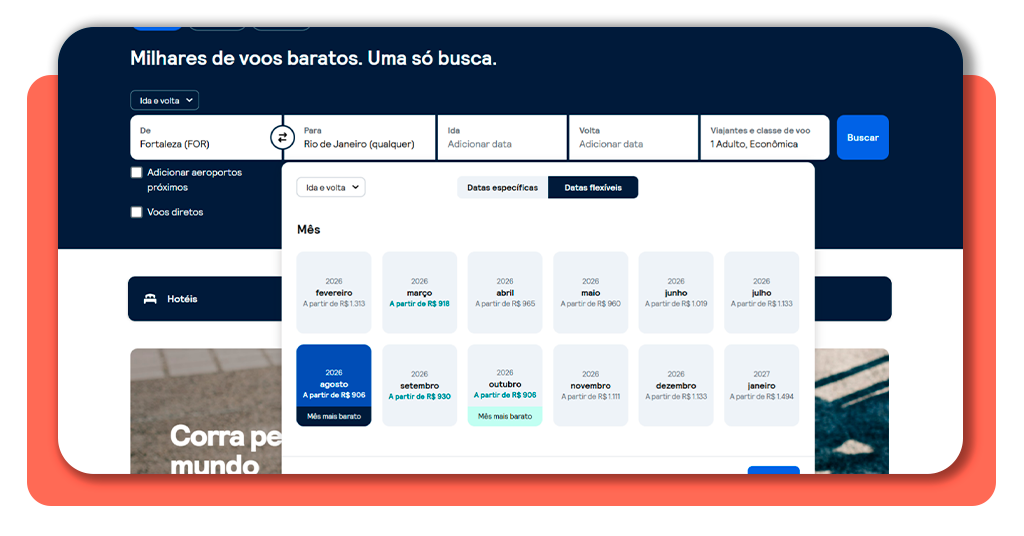 Passagens com até 70% de desconto