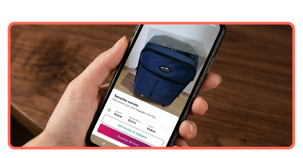 App que mede bagagem pela câmera