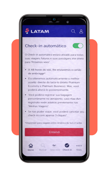 Fazer check-in rápido