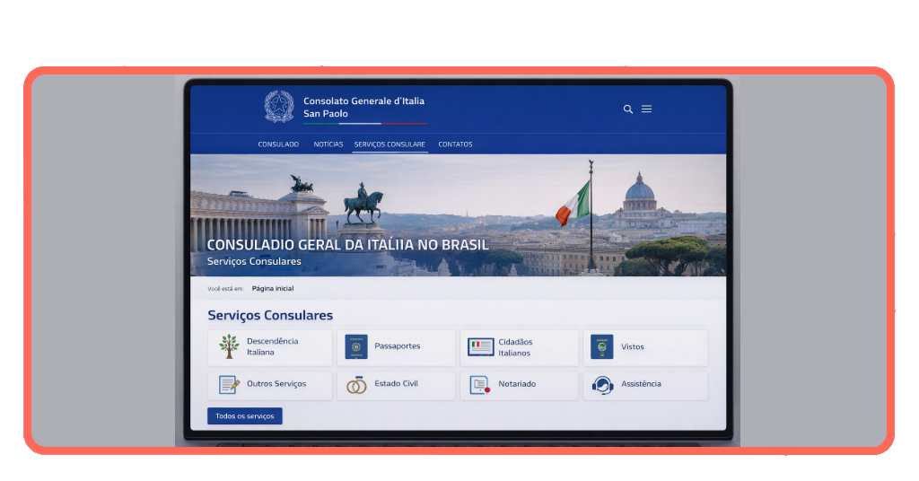 Cidadania italiana em segundos