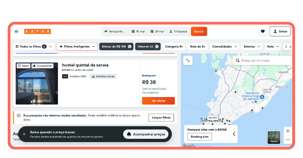 Diárias completas por R$ 150