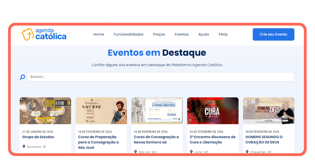 Agenda católica 2026