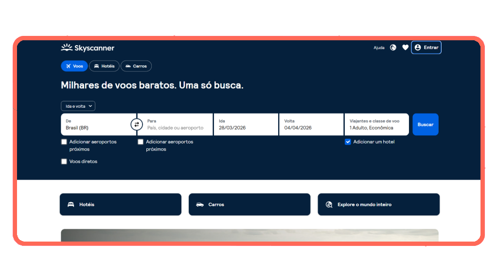Passagens baratas na madrugada
