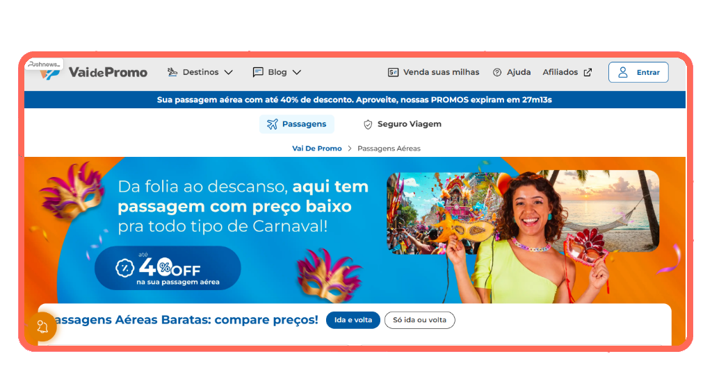Passagens aéreas com desconto