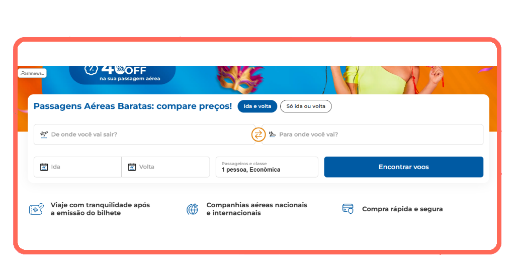 Passagens aéreas com desconto