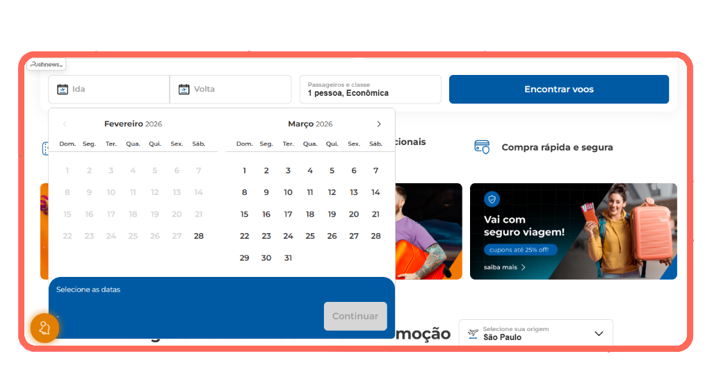 Passagens aéreas com desconto