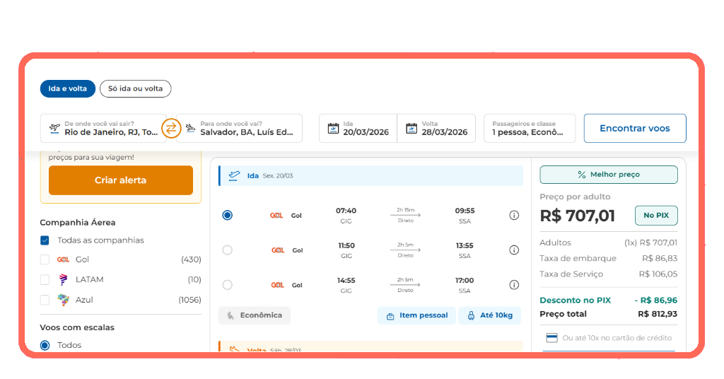 Passagens aéreas com desconto