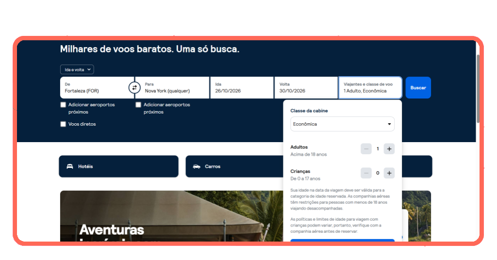 Passagens baratas para Nova Iorque
