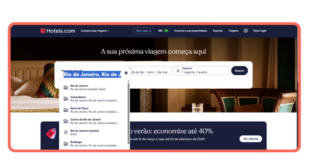 Hotéis com desconto