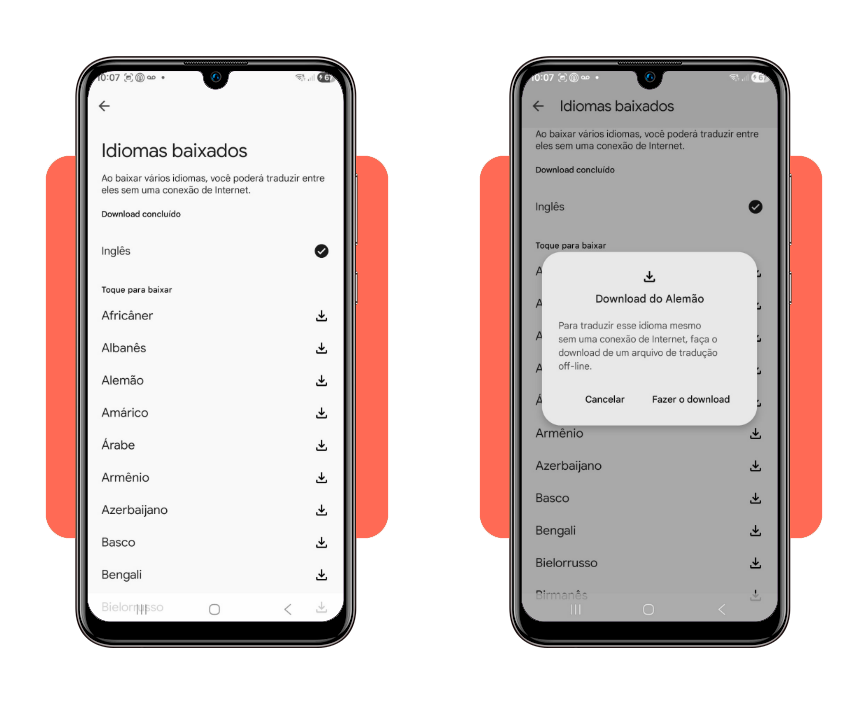 Tradutor que funciona sem internet