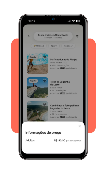 experiências do Airbnb