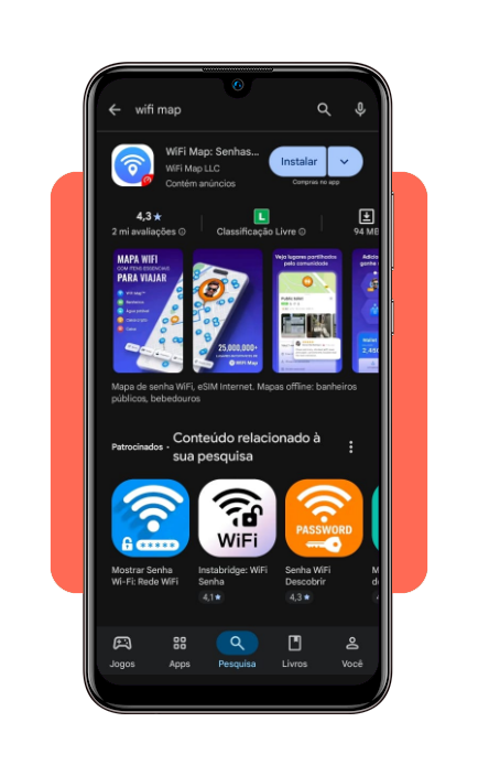 Internet grátis em viagem