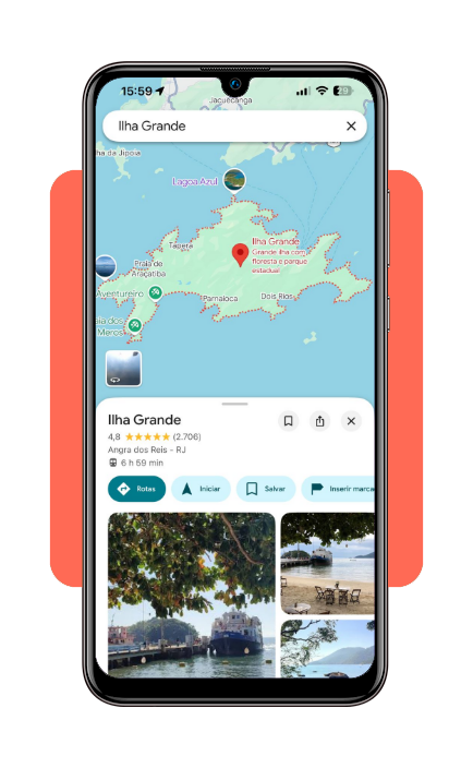 Mapa offline de Ilha Grande