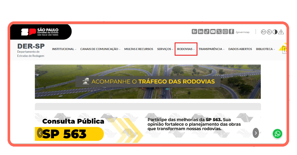 trânsito na estrada
