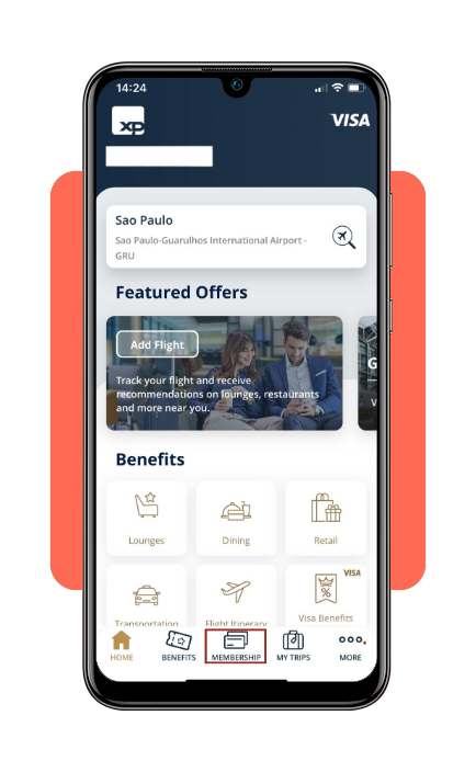 Interface de busca do LoungeKey mostrando como pesquisar aeroportos