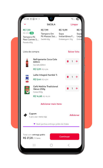 Tela de finalização da compra no iFood