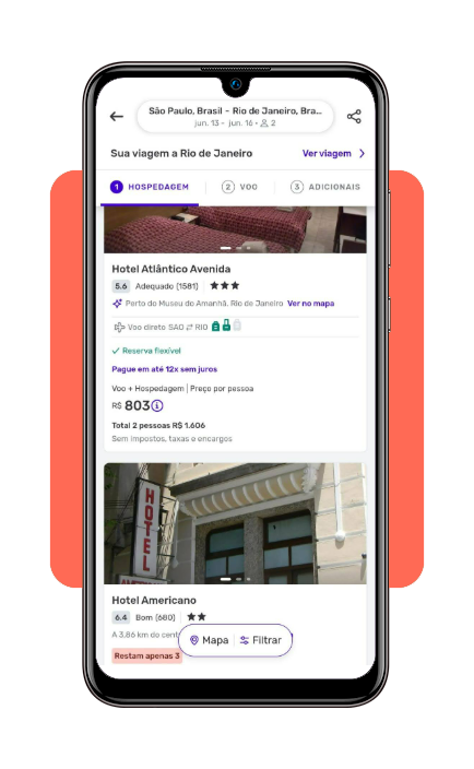 Passo 3: compare os pacotes disponíveis