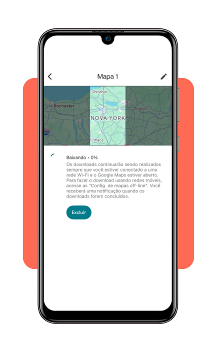 Download do mapa offline no Google Maps via Wi-Fi