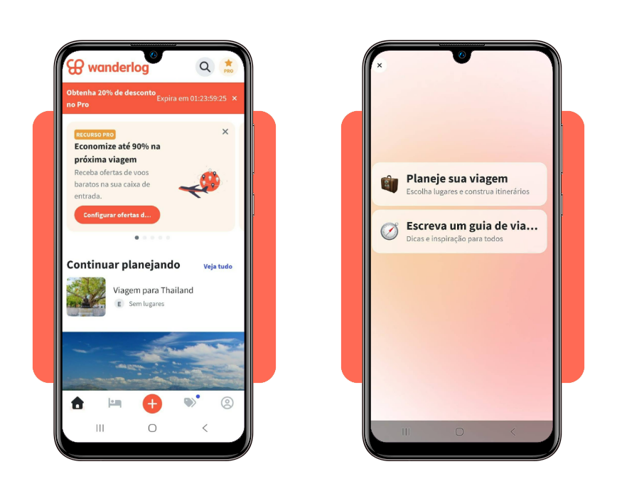 Criando um novo arquivo de viagem no Wanderlog